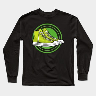 Bright Green Skate Sneaker Long Sleeve T-Shirt